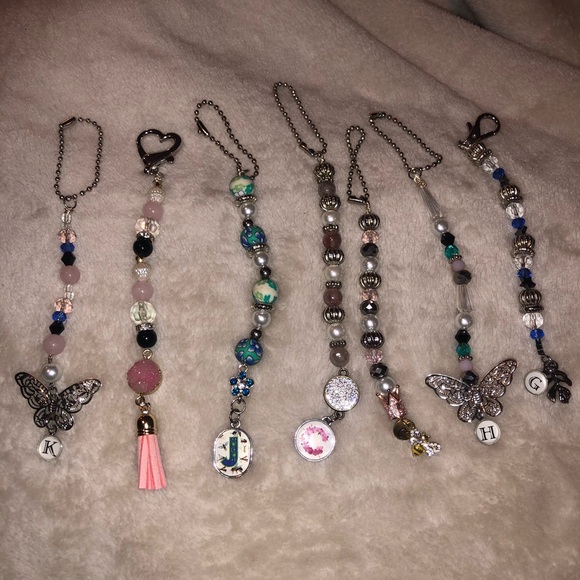 Handmade Beaded Keychains or Bag Tag, Jewelry - Picture 3 of 6